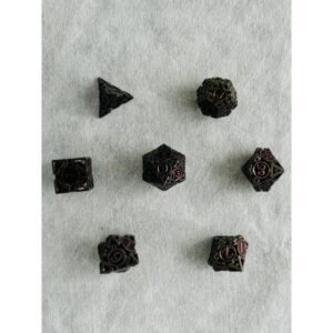 SET DE DADOS METALICOS POLIEDRICOS HUECO #04