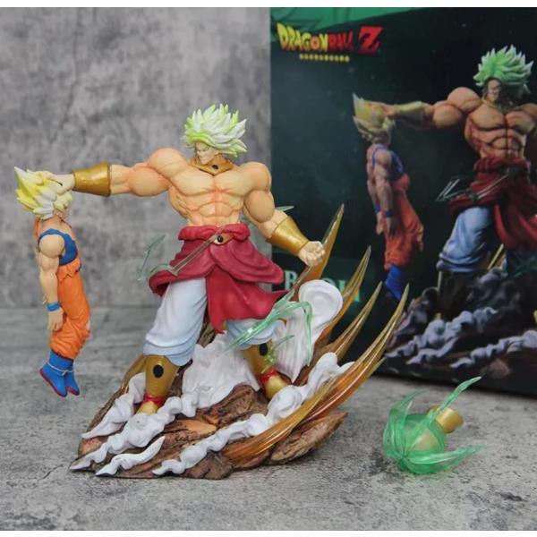 FIGURA DRAGON BALL GOKU VS BROLY PVC HARD TOYS SIZE 20CM CON CAJA