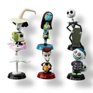 GASHAPONES EL EXTRAÑO MUNDO DE JACK 6PCS PVC HARD TOY SET SIZE 7 CM