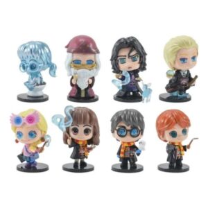 GASHAPONES HARRY POTTER 8PCS PVC HARD TOY SET WITH BASE SIZE 8-9 CM
