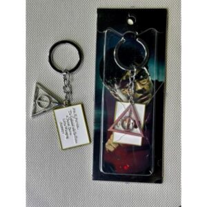 LLAVERO HARRY POTTER CARTA DE ACEPTACION HOWARTS + RELIQUIA PLATA #06