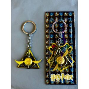 LLAVERO HARRY POTTER METAL GIRATORIO SNITCH CON RELIQUIA