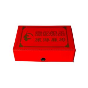 JUEGO MAHJONG 144PCS TRADICIONAL CAJA ROJA 15.5X9.5 CM - FICHAS 2.2X1 CM - SS