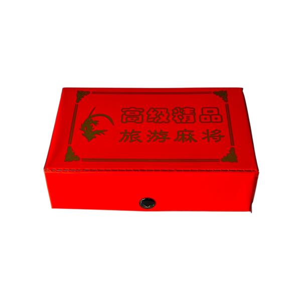 JUEGO MAHJONG 144PCS TRADICIONAL CAJA ROJA 15.5X9.5 CM - FICHAS 2.2X1 CM - SS