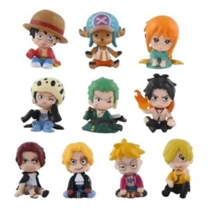 GASHAPONES ONE PIECE 10PCS SIZE 4-5 CM