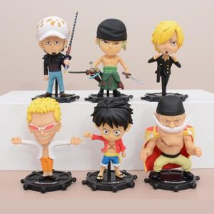 GASHAPONES ONE PIECE 6PCS SIZE 9 CM