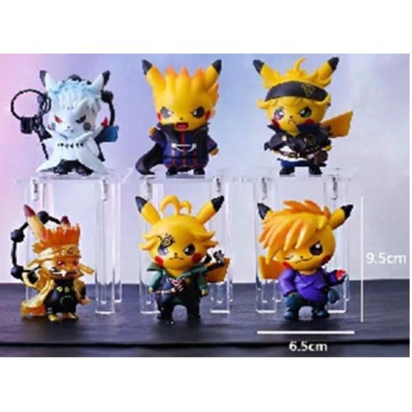 GASHAPONES PIKACHU DISFRAZADO NARUTO 6PCS 9.5 CM