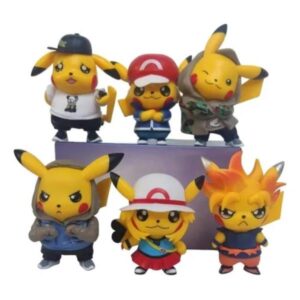 GASHAPONES PIKACHU DISFRAZADO 6PCS SIZE 9 CM