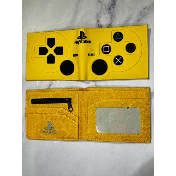BILLETERA GAMER PLAYSTATION AMARILLO SILICONA