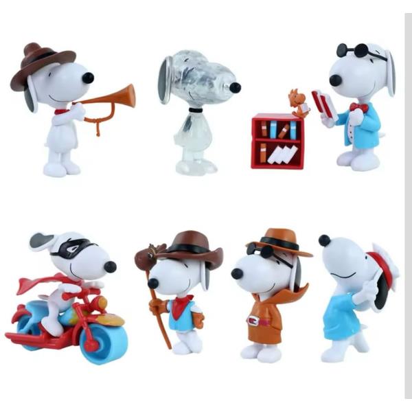 GASHAPONES SNOOPY 7PCS PVC SIZE 8-9CM