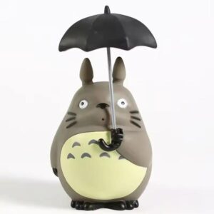 FIGURA TOTORO CON SOMBRILLA PVC HARD TOY CON CAJA SIZE 14 CM