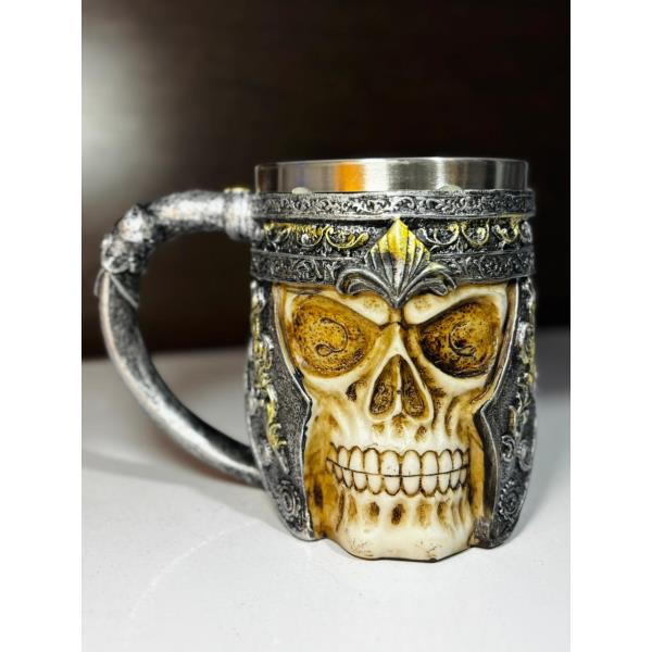 CHOPS MEDIEVAL CALAVERA DE ACERO INOXIDABLE