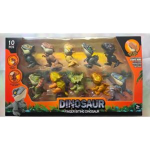 FIGURA DINOSAURIO MORDELONES EN CAJA EXIBIDORA