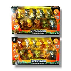 FIGURA DINOSAURIO MORDELONES 10 PCS EN CAJA EXIBIDORA