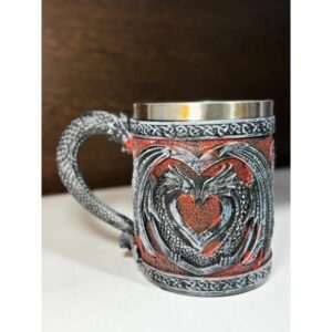 CHOPS MEDIEVAL DOBLE DRAGON DE ACERO INOXIDABLE
