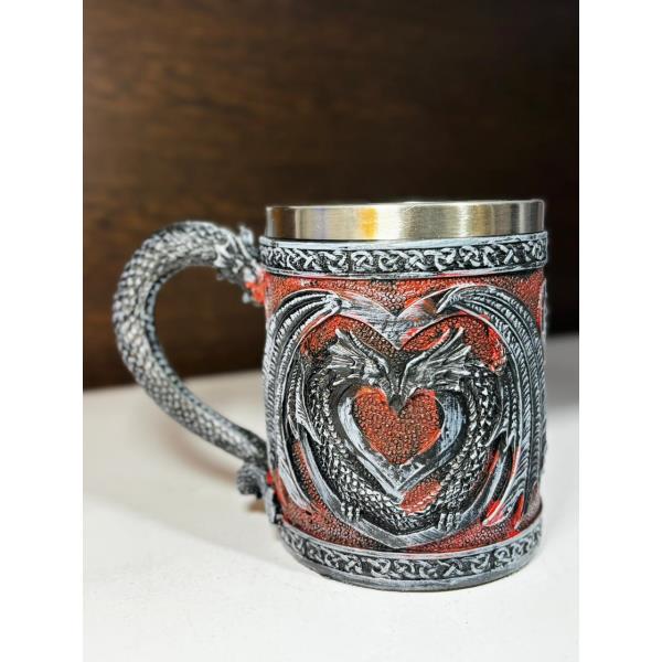 CHOPS MEDIEVAL DOBLE DRAGON DE ACERO INOXIDABLE