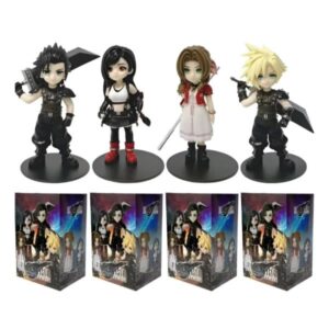 GASHAPONES FINAL FANTASY TIFA  AERITH  CLOUD Y ZACK 4PCS CON CAJA