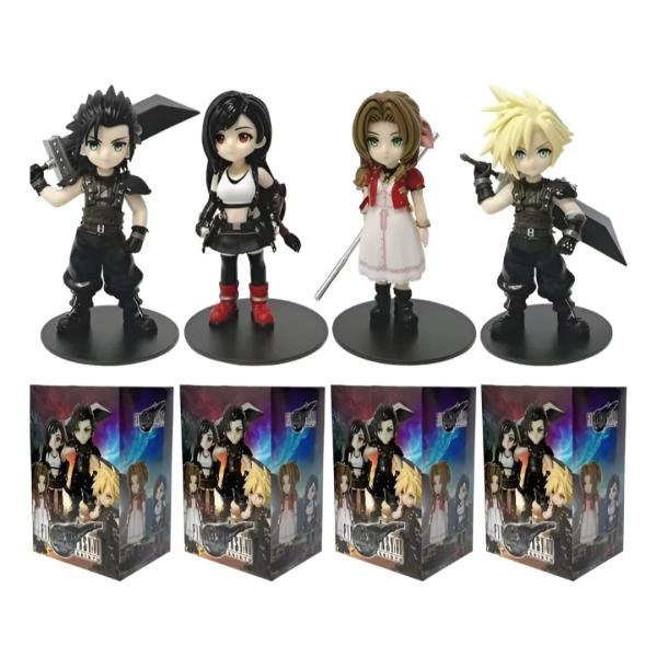 GASHAPONES FINAL FANTASY TIFA  AERITH  CLOUD Y ZACK 4PCS CON CAJA