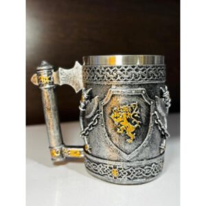CHOPS MEDIEVAL LEON & ARMA NORDICA DE ACERO INOXIDABLE