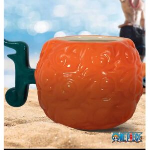 TAZA 3D CERAMICA ONE PIECE FRUTA MERA NARANJA CON CAJA