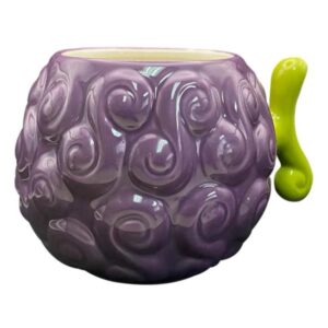 TAZA 3D CERAMICA ONE PIECE FRUTA MERA MORADA CON CAJA