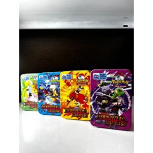 TRADING CARD POKEMON DESTINED RIVALES EN CAJA METALICA 40 UNID + 3 CARTAS ESPECIALES