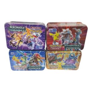 TRADING CARD POKEMON TEMPORAL FORCES  EN CAJA METALICA  40 UNID + 3 CARTAS ESPECIALES