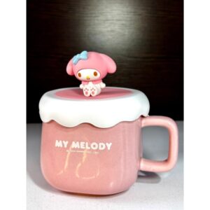 TAZA CERÁMICA MY MELODY CON TAPA DE SILICONA EN CAJA