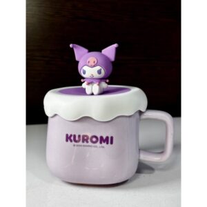 TAZA CERÁMICA MY MELODY - KUROMI CON TAPA DE SILICONA EN CAJA