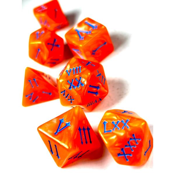 SET 7 DADOS ROL CON NUMEROS ROMANOS #07