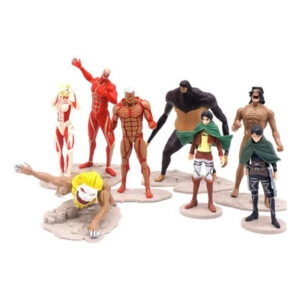 GASHAPONES ATTACK ON TITTAN 8PCS SIZE 8-13 CM EN BOLSA