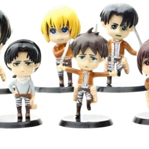 GASHAPONES ATTACK ON TITTAN 6PCS SIZE 9 CM EN BOLSA