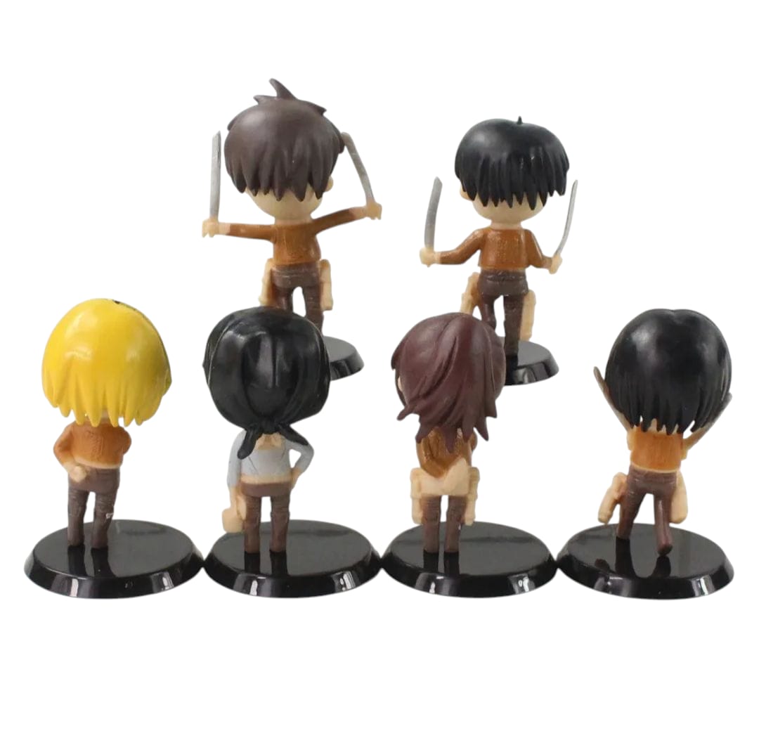 GASHAPONES ATTACK ON TITTAN 6PCS SIZE 9 CM EN BOLSA