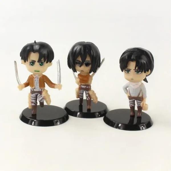 GASHAPONES ATTACK ON TITTAN 6PCS SIZE 9 CM EN BOLSA