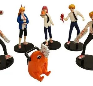 GASHAPONES CHAINSAW MAN 6PCS SIZE 12 CM CON CAJA