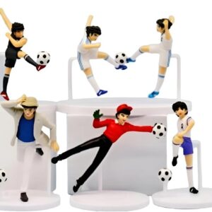 GASHAPONES CAPITAN TSUBASA - SUPER CAMPEONES 6PCS PVC HARD TOY SET WITH BASE SIZE 10 CM