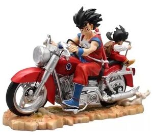 FIGURA DRAGON BALL GUKO & GOHAN EN MOTO PVC HARD TOY SET COLOUR SIZE 20-15 CM