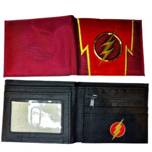 BILLETERA FLASH LOGO METÁLICO ROJO RELÁMPAGO