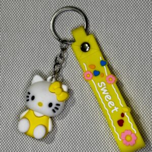 LLAVERO GOMA HELLO KITTY - AMARILLO #01