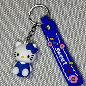 LLAVERO GOMA HELLO KITTY - AZUL #03