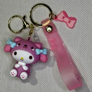 LLAVERO GOMA HELLO KITTY MY MELODY KUROMI #01C