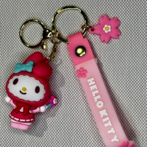 LLAVERO GOMA HELLO KITTY MY MELODY KUROMI #01