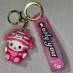 LLAVERO GOMA HELLO KITTY MY MELODY KUROMI #04B