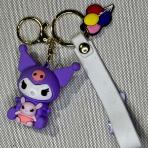 LLAVERO GOMA HELLO KITTY MY MELODY KUROMI #04