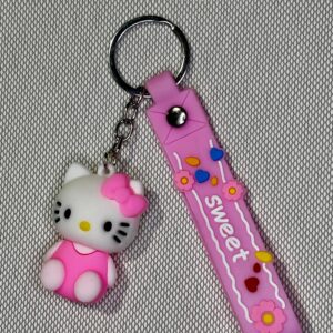 LLAVERO GOMA HELLO KITTY - ROSA #04