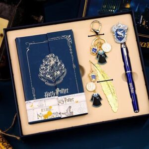 CUADERNO HARRY POTTER + BOLIGRAFO + MARCA PAGINAS CON FORMA DE PLUMA RAVENCLAW