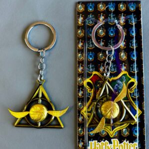 LLAVERO HARRY POTTER METAL GIRATORIO SNITCH CON RELIQUIA