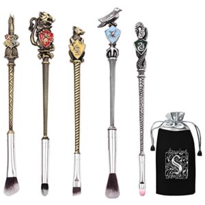 SET DE BROCHAS DE MAQUILLAJE HARRY POTTER - 5 PIEZAS DE METAL