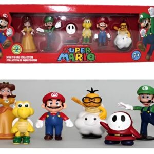 FIGURA MARIO BROS 6 PCS 6 CM CON CAJA #2