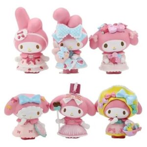 GASHAPONES KUROMI MY MELODY 6PCS SIZE 7 CM
